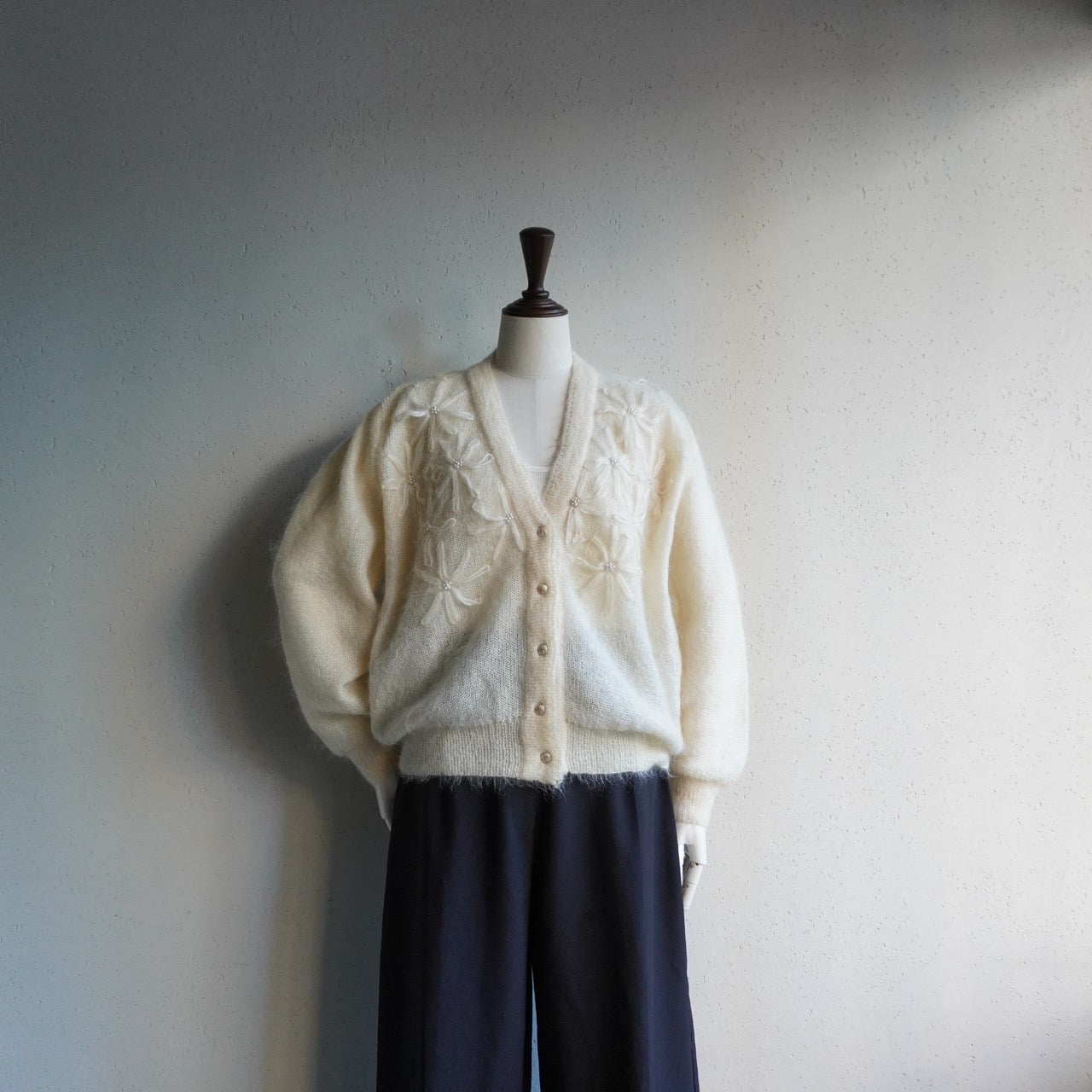 90s Design Mohair Knit Cardigan Made in Italy