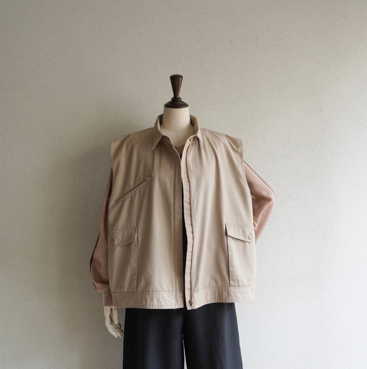 90s Zip Boxy Vest
