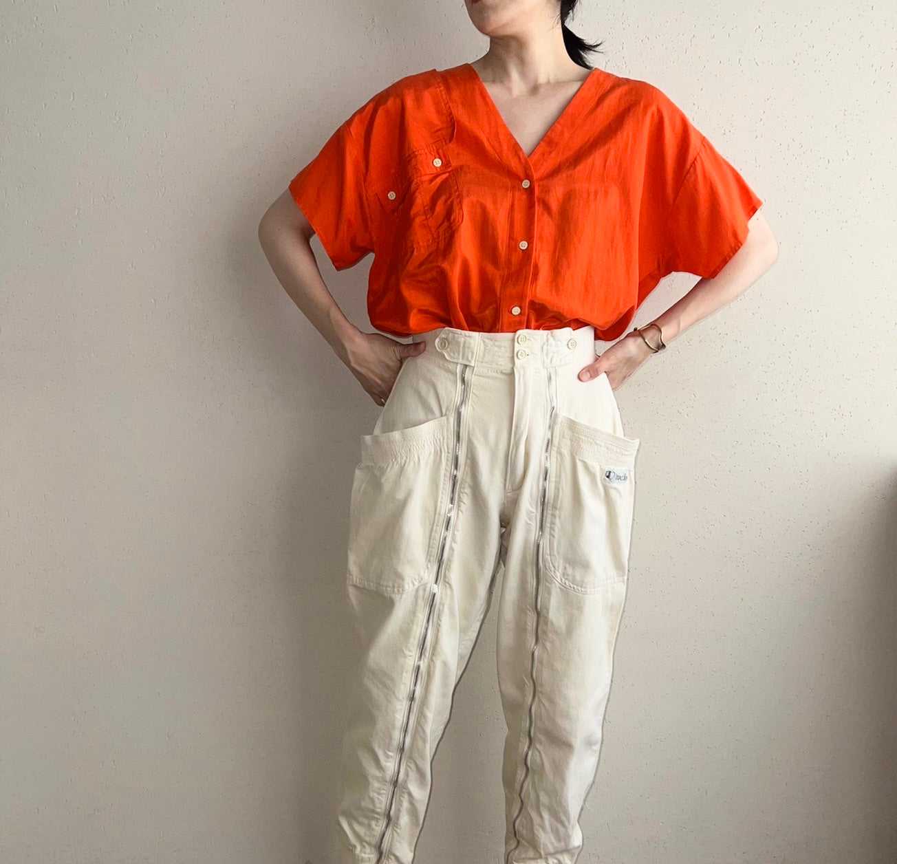 90s Silk Design Blouse