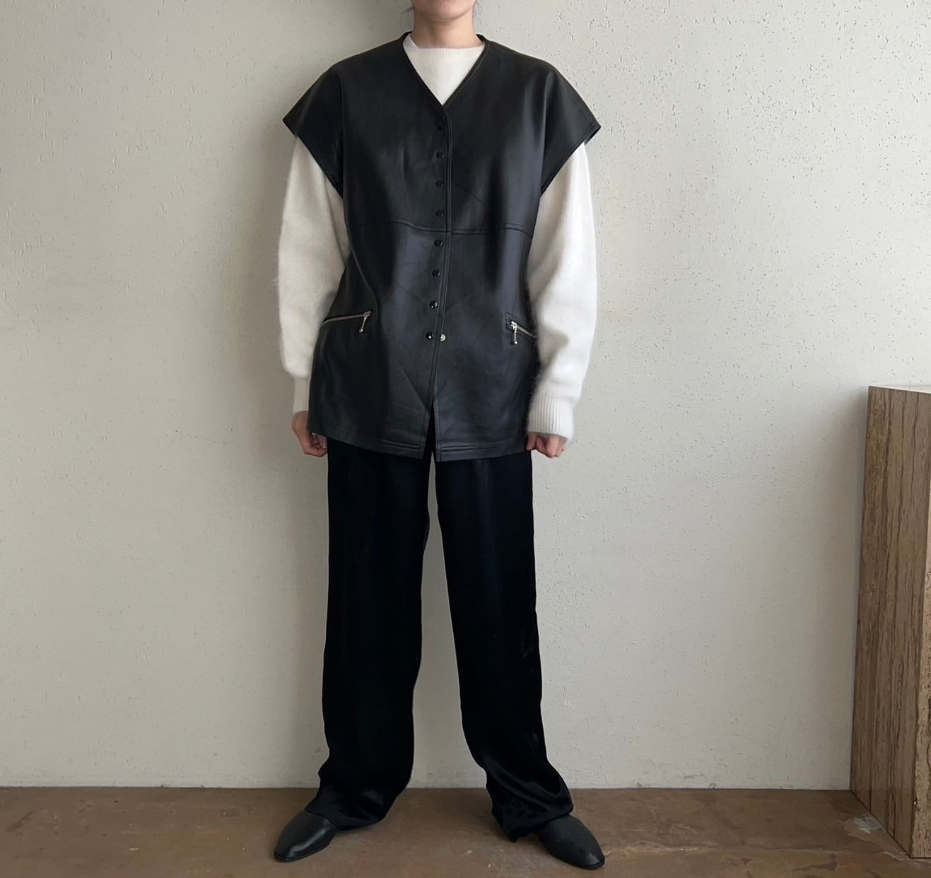 90s Faux Leather Vest
