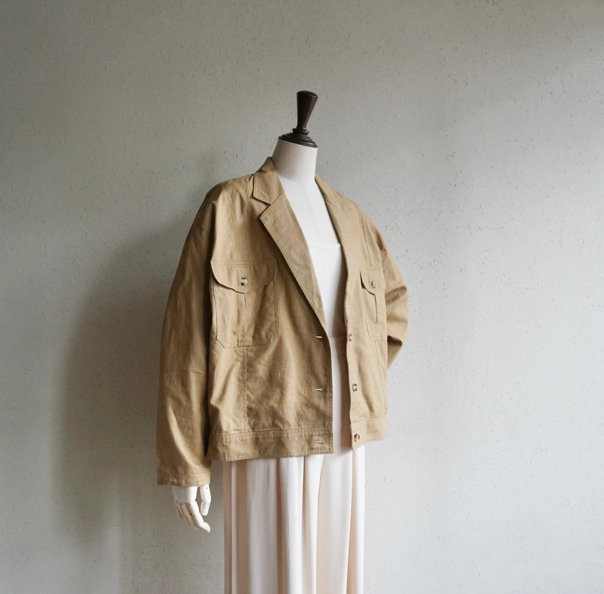 90s Linen Boxy Jacket