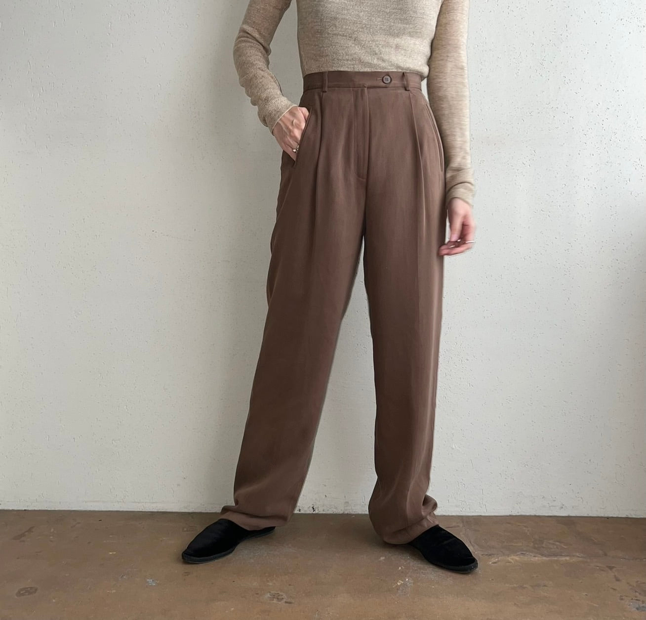 90s "ANN TAYLOR" Silk Two-Piece