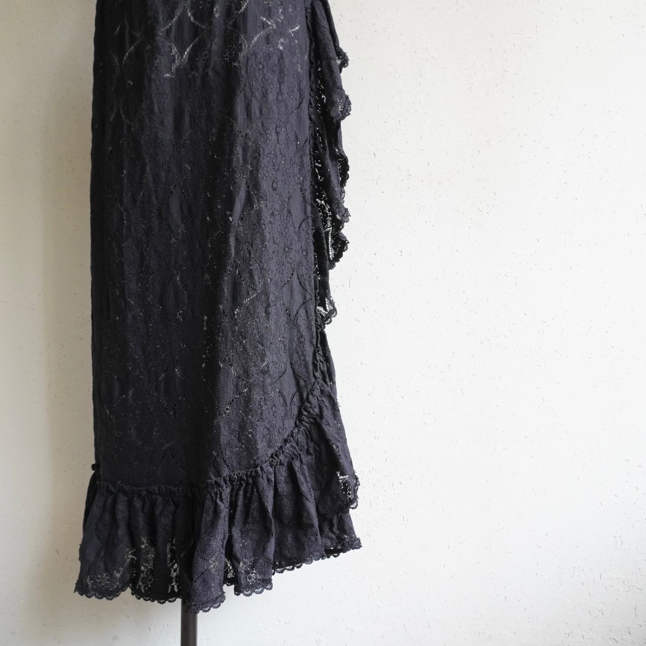 70s Lace Design Maxi Skirt