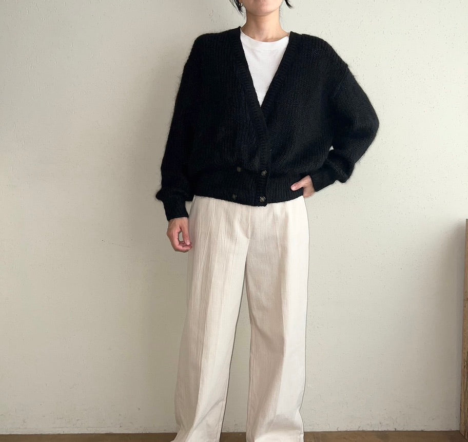90s Mohair Knit Cardigan Made in U.K
