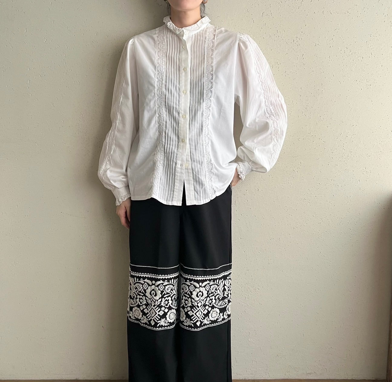 90s Lace Blouse Made in Austria
