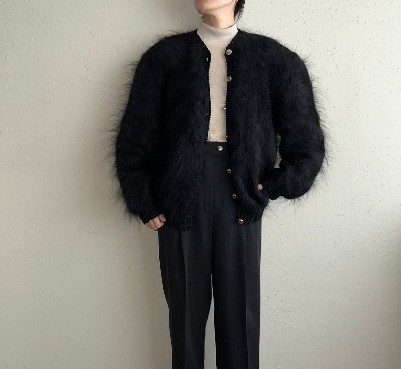 90s Mohair Knit Cardigan Made in Italy