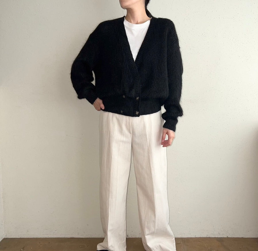 90s Mohair Knit Cardigan Made in U.K