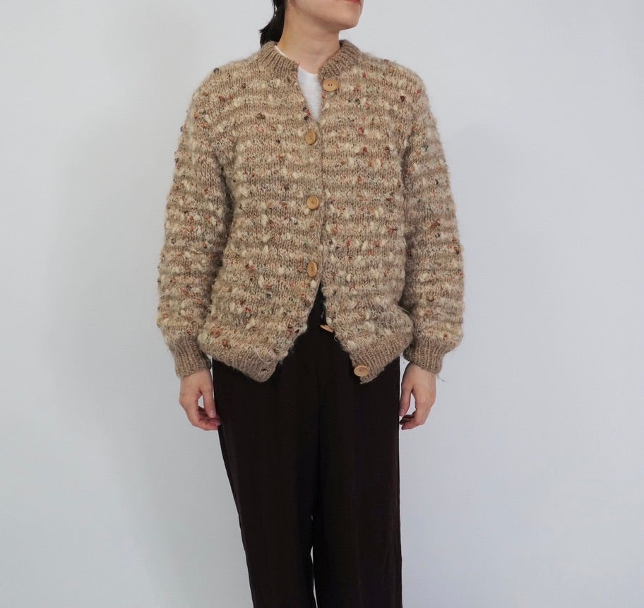 80s Mix Knit Cardigan Made in Italy