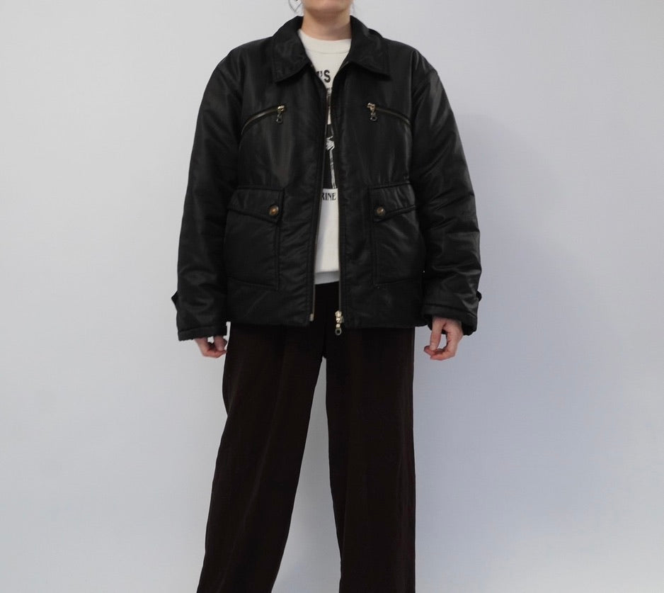 90s Black Jacket Made in Italy