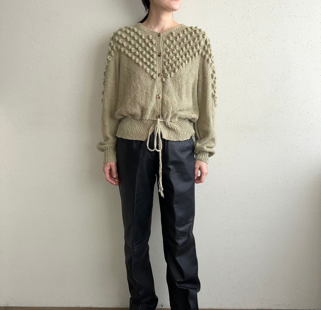 90s EURO Linen Knit Cardigan