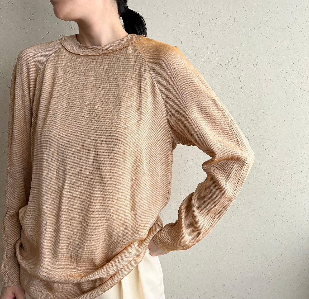 90s Pale Orange Blouse