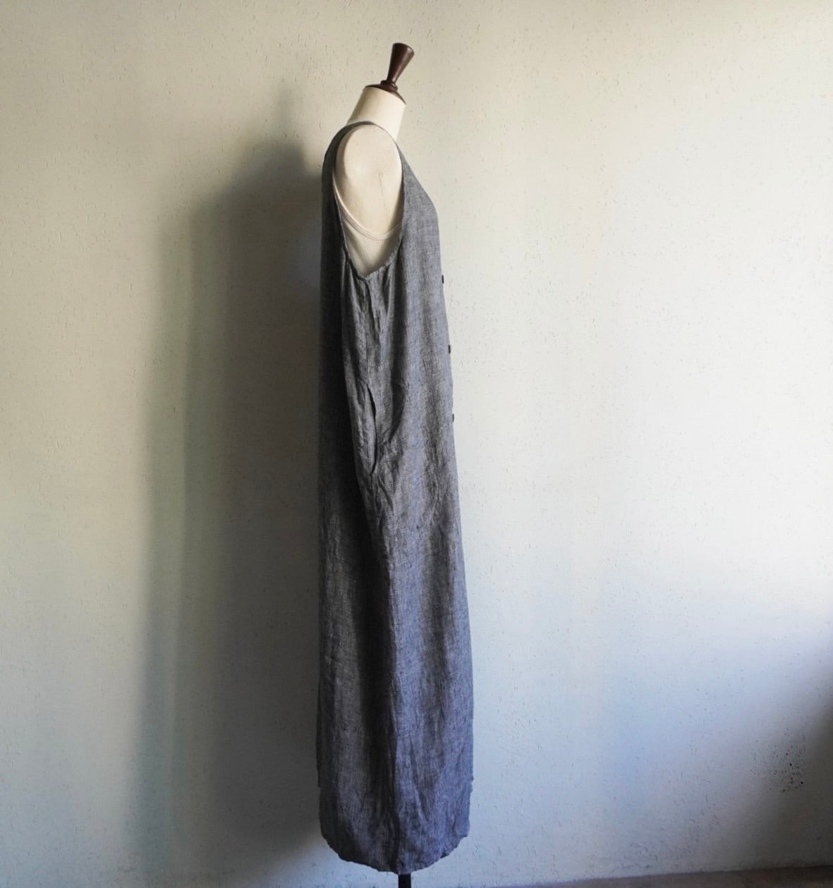 90s FLAX Linen Maxi Dress