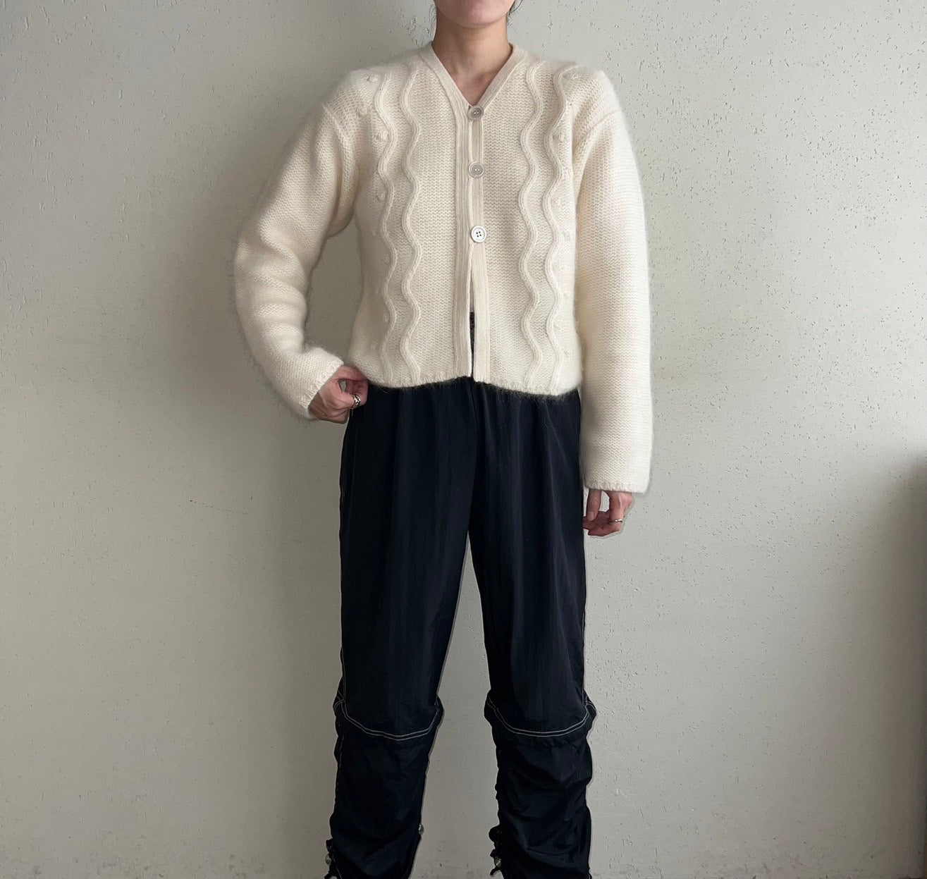 90s Angora Mohair Knit Cardigan Made in Spain