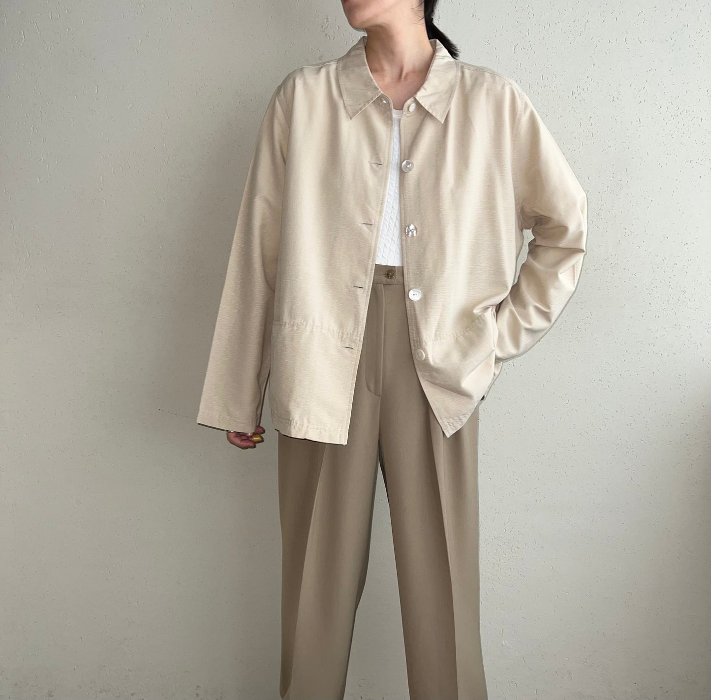 90s Silk Shirt Jacket