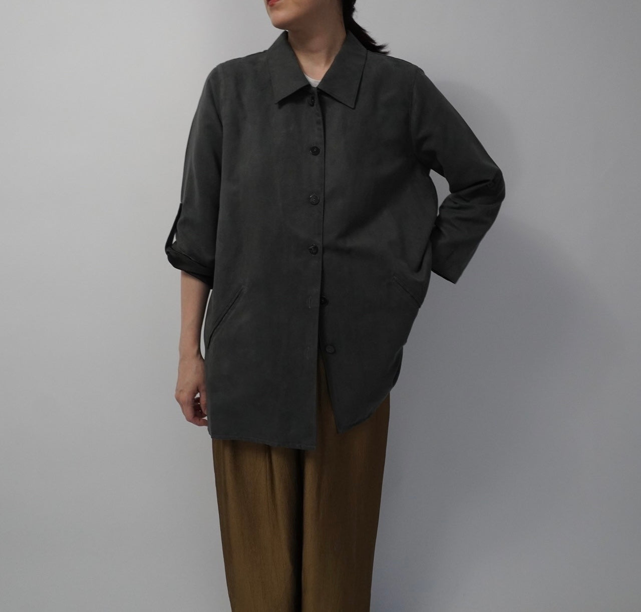 90s Faux Suede Shirt