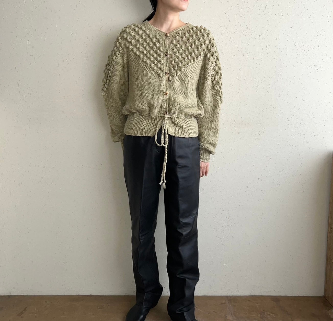 90s EURO Linen Knit Cardigan