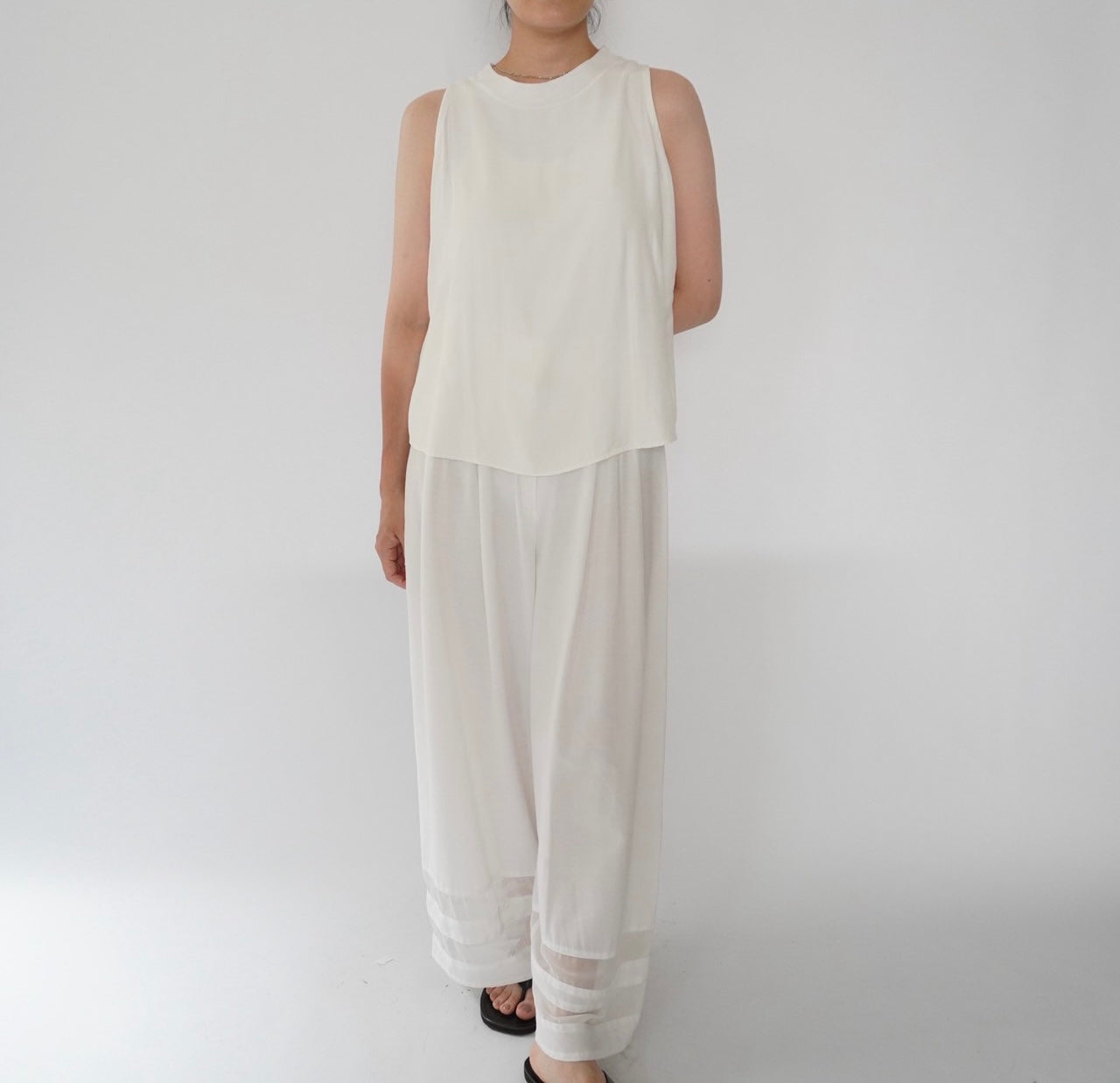 90s Design Wide Pants Made in France