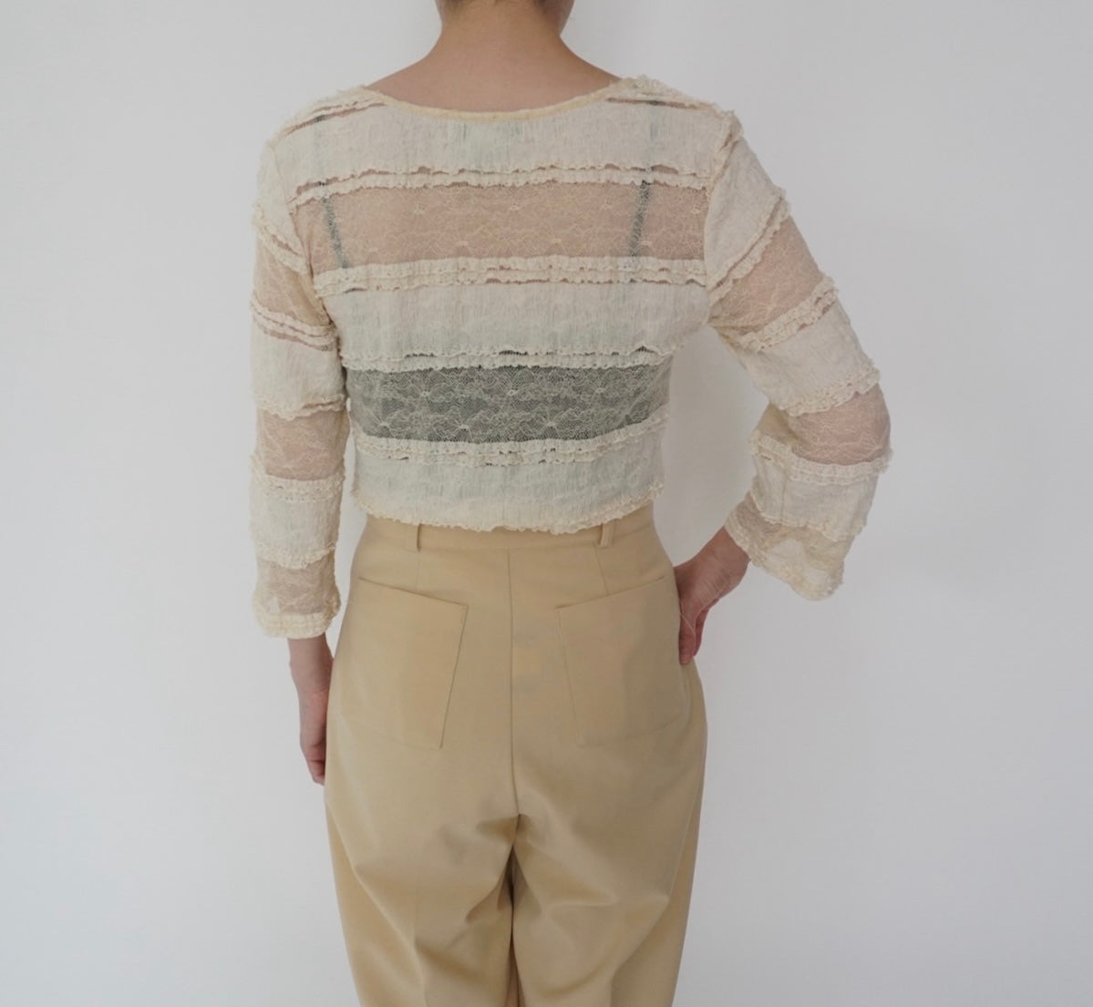 90s Sheer Lace Design Top