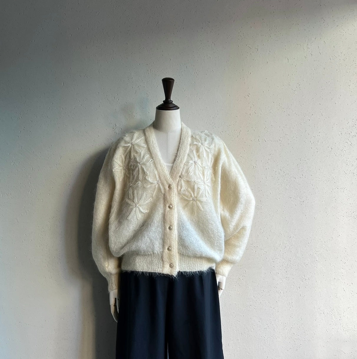 90s Design Mohair Knit Cardigan Made in Italy