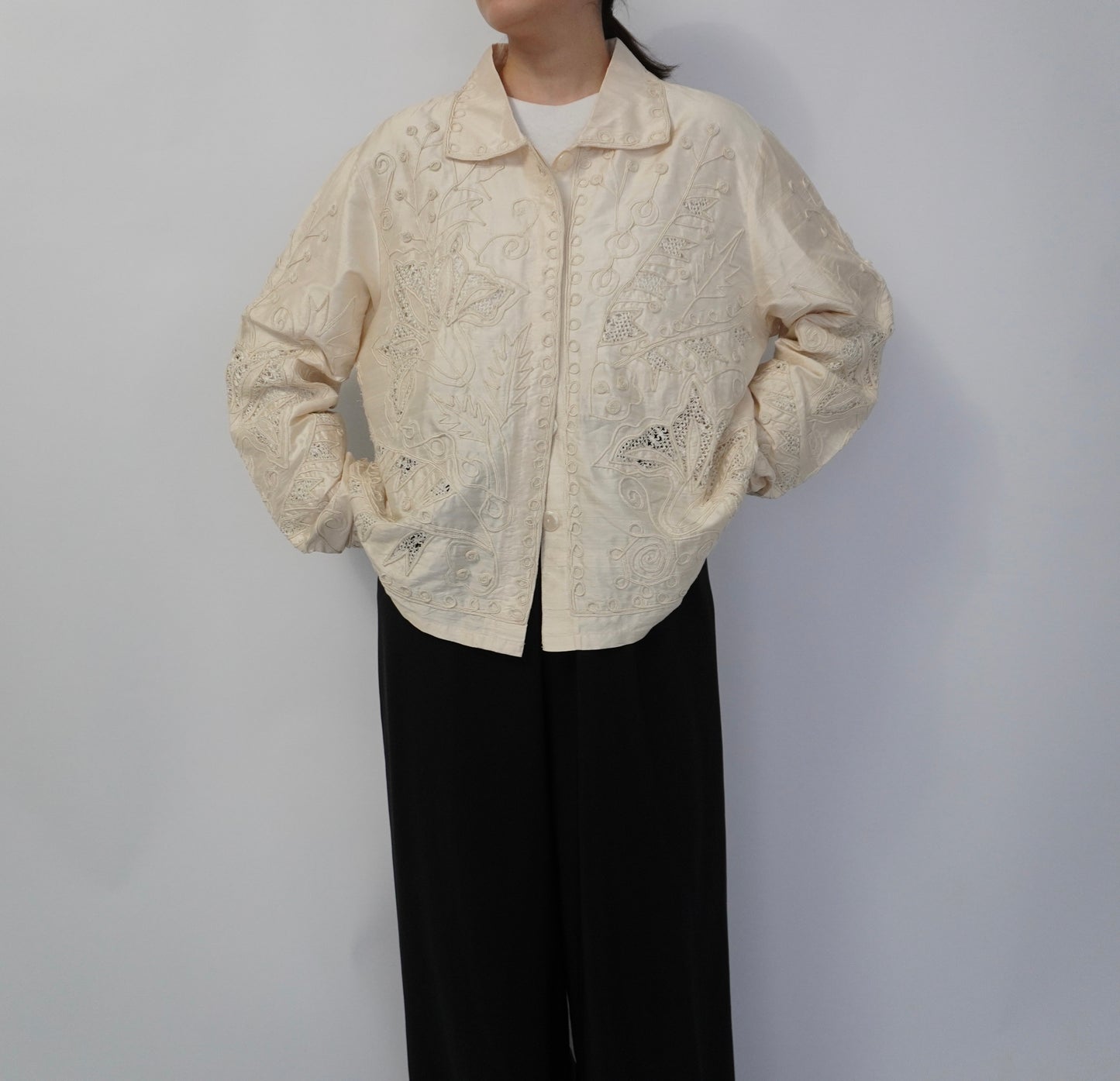 90s Silk Shirt, Jacket