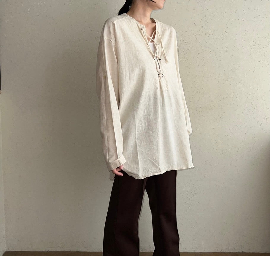90s Lace Up Top Made in Italy
