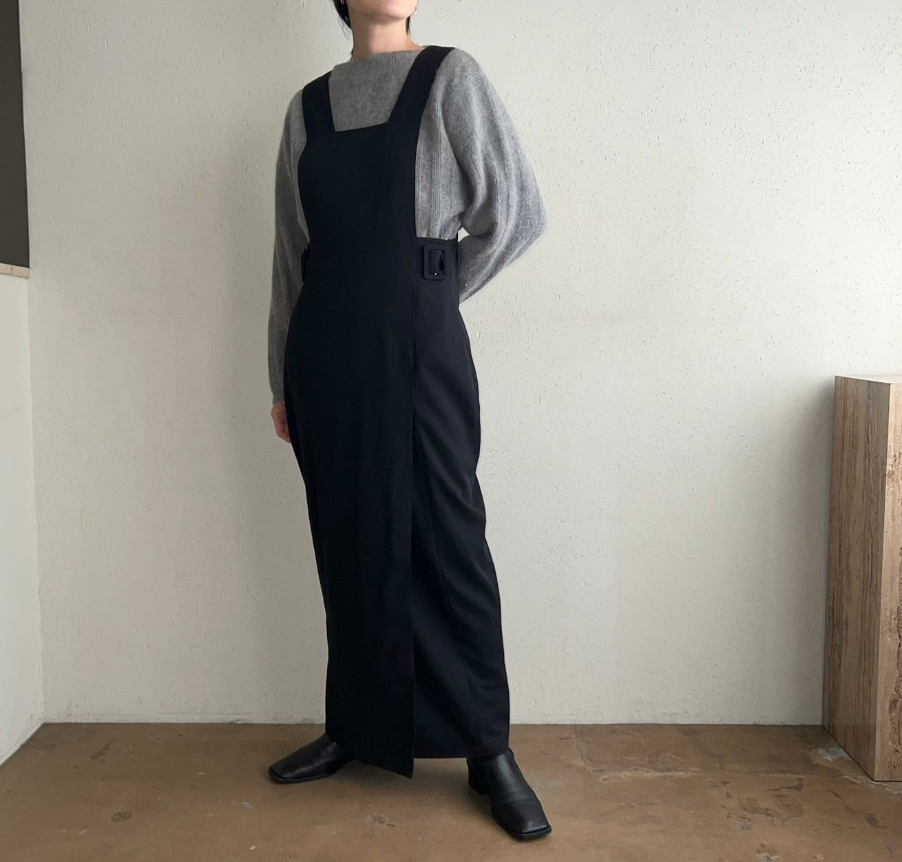 90s Black Design Dress