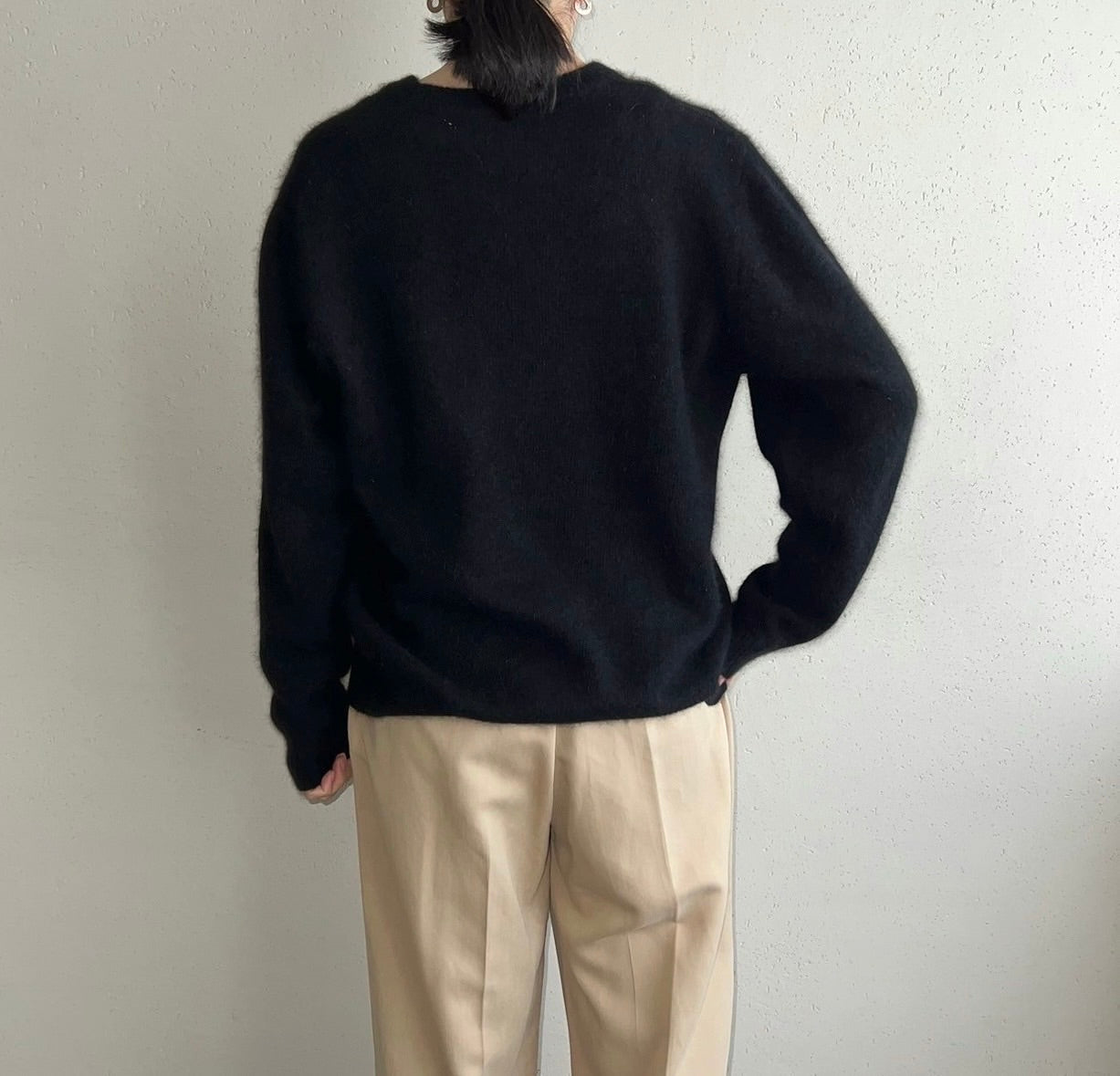 90s Black Angora Knit