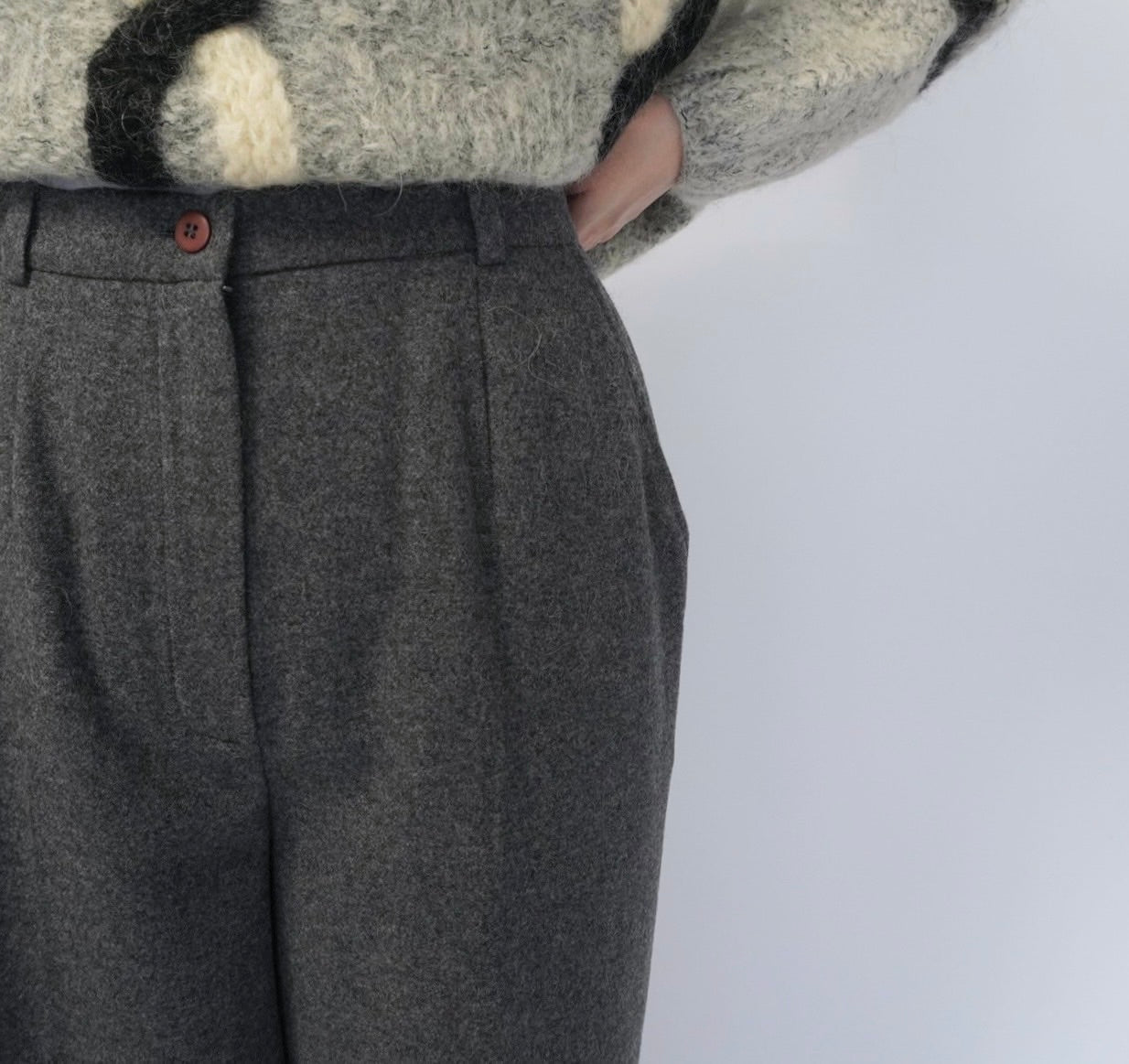 90s Gray Wool Pants