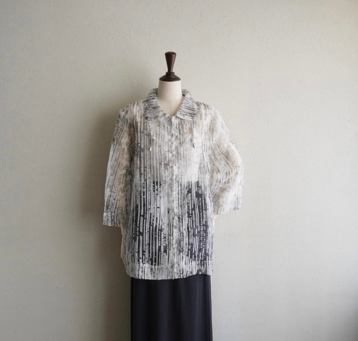 90s Sheer Zipped Shirt, Jacket