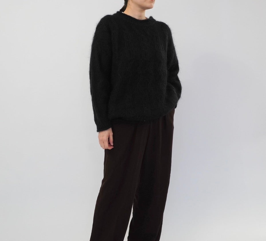 90s Black Mohair Knit