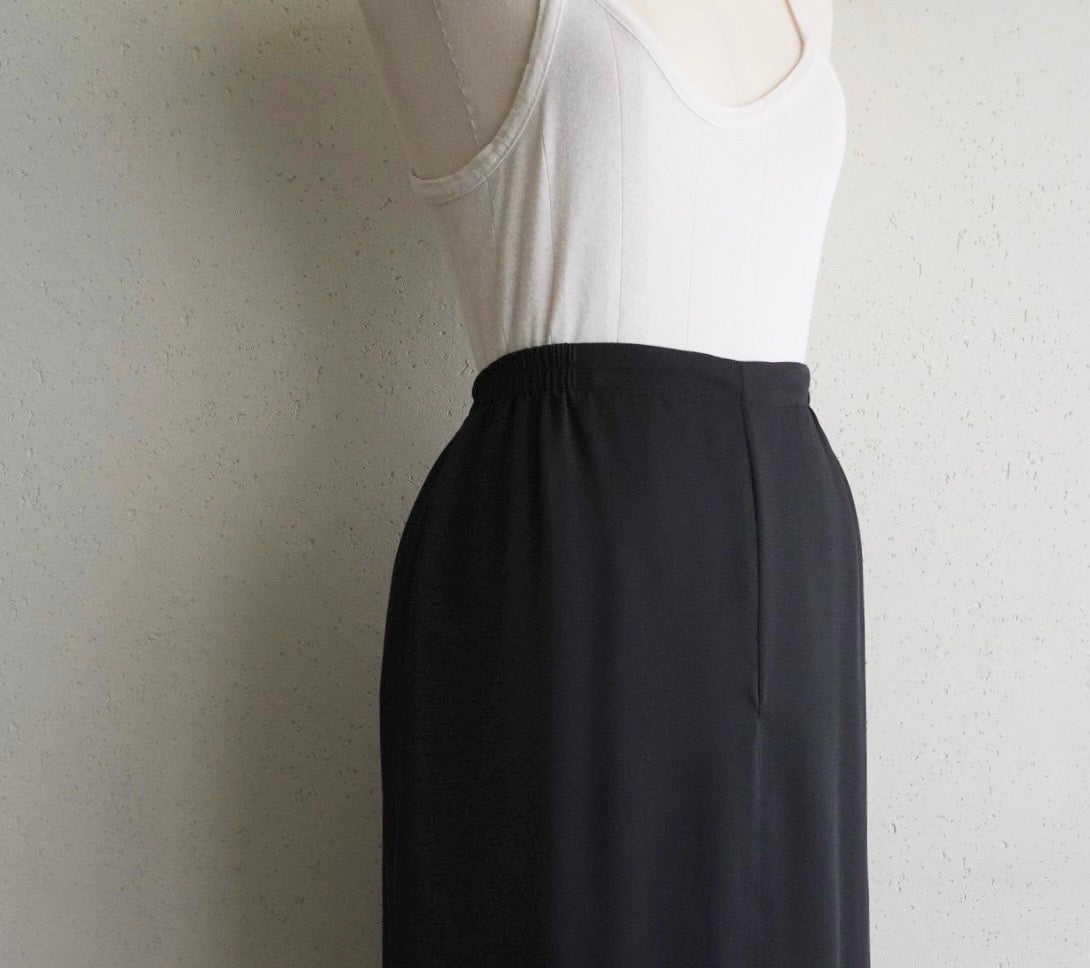 90s Black Slit Design Pants