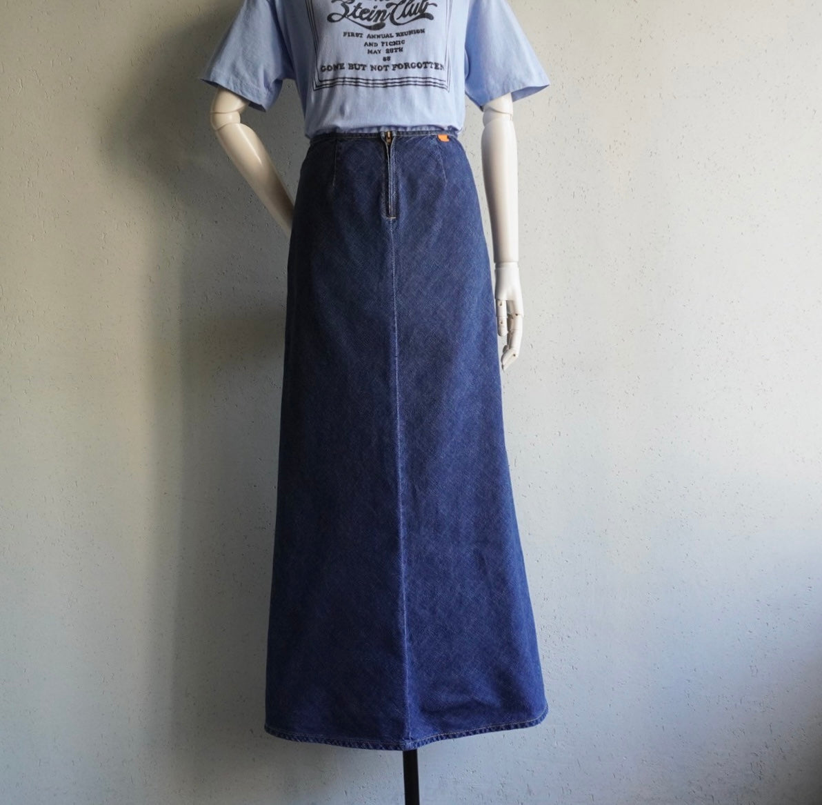 90s Denim Maxi Skirt Made in Italy
