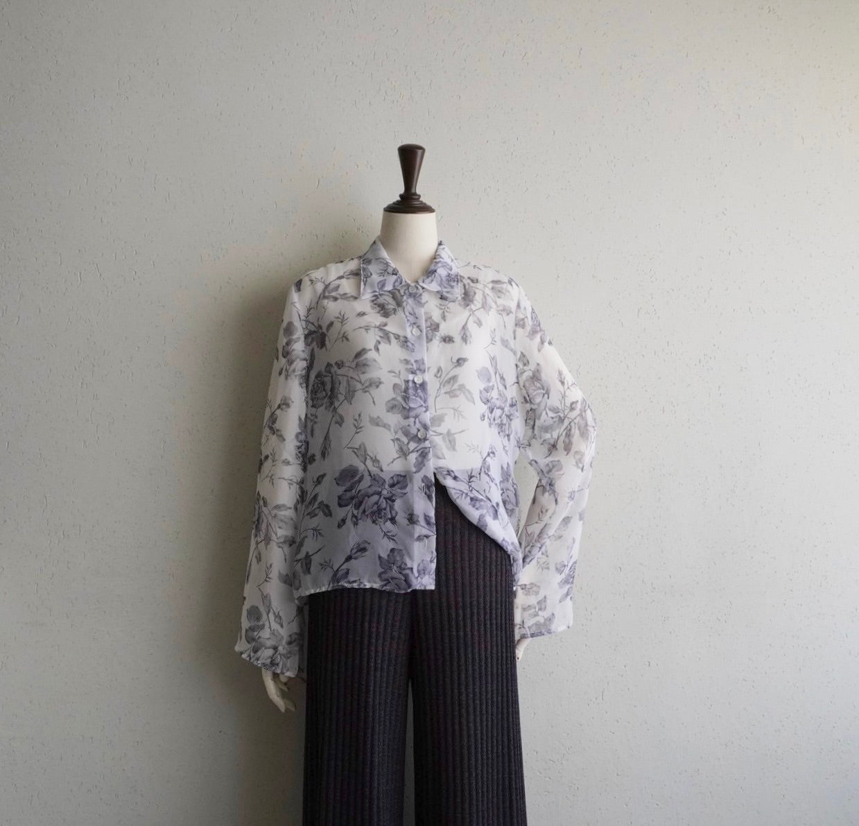 90s Sheer Printed Shirt