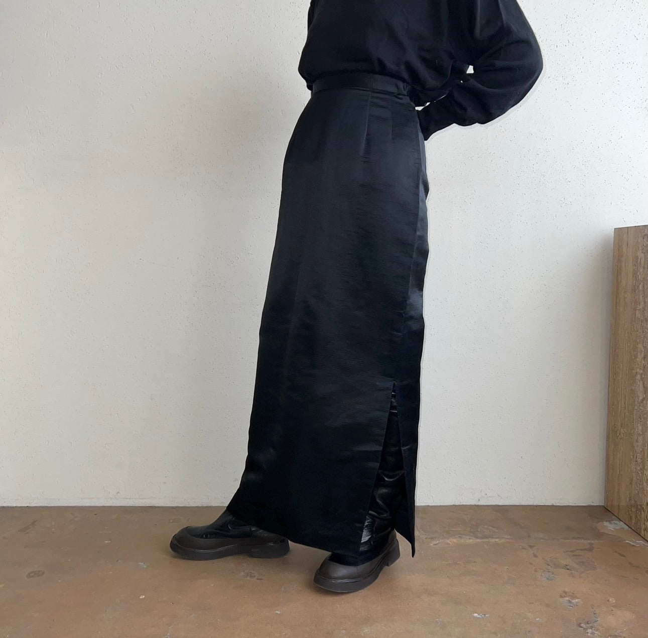 70s Black Skirt