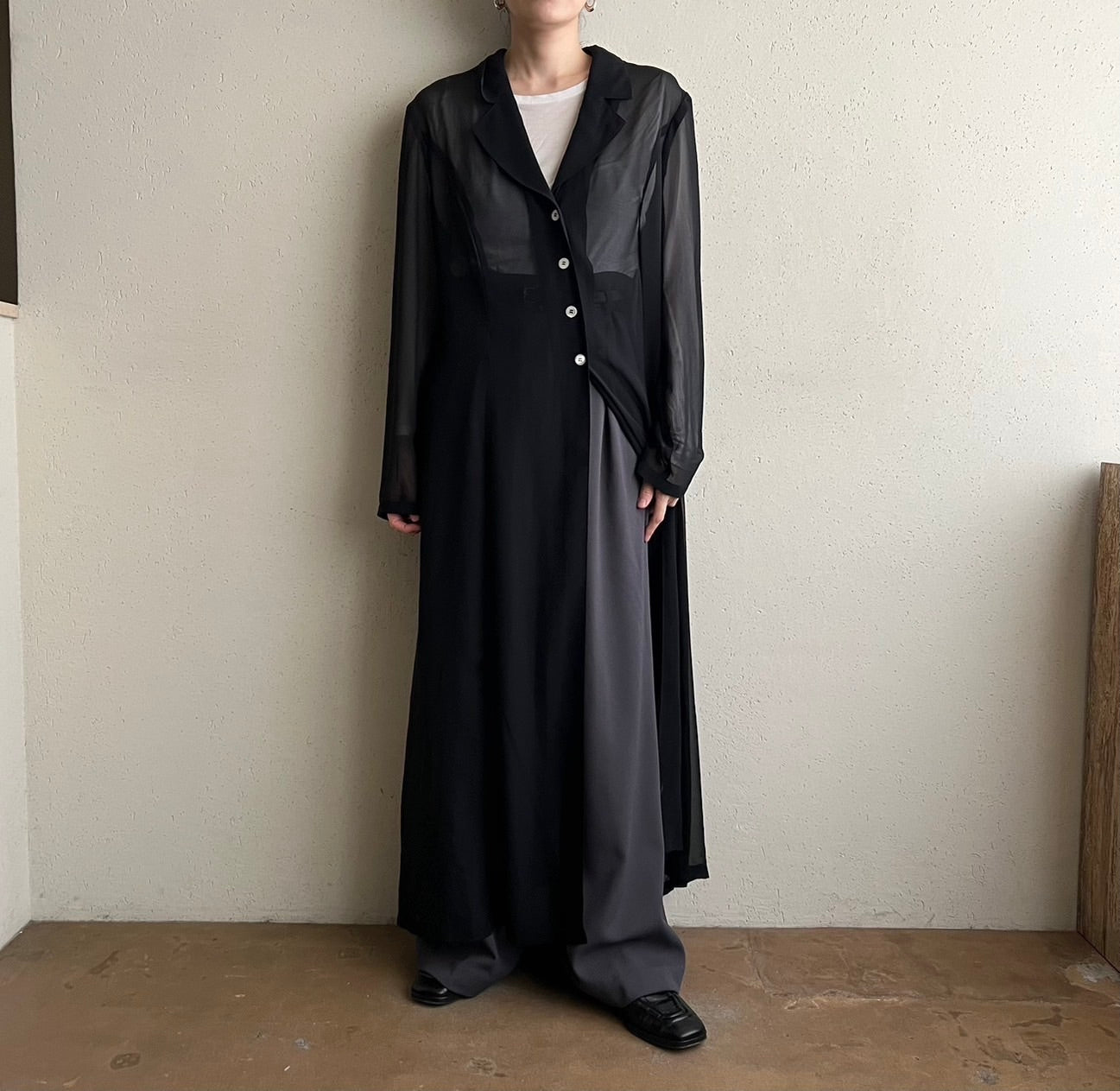 90s EURO Black Sheer Dress