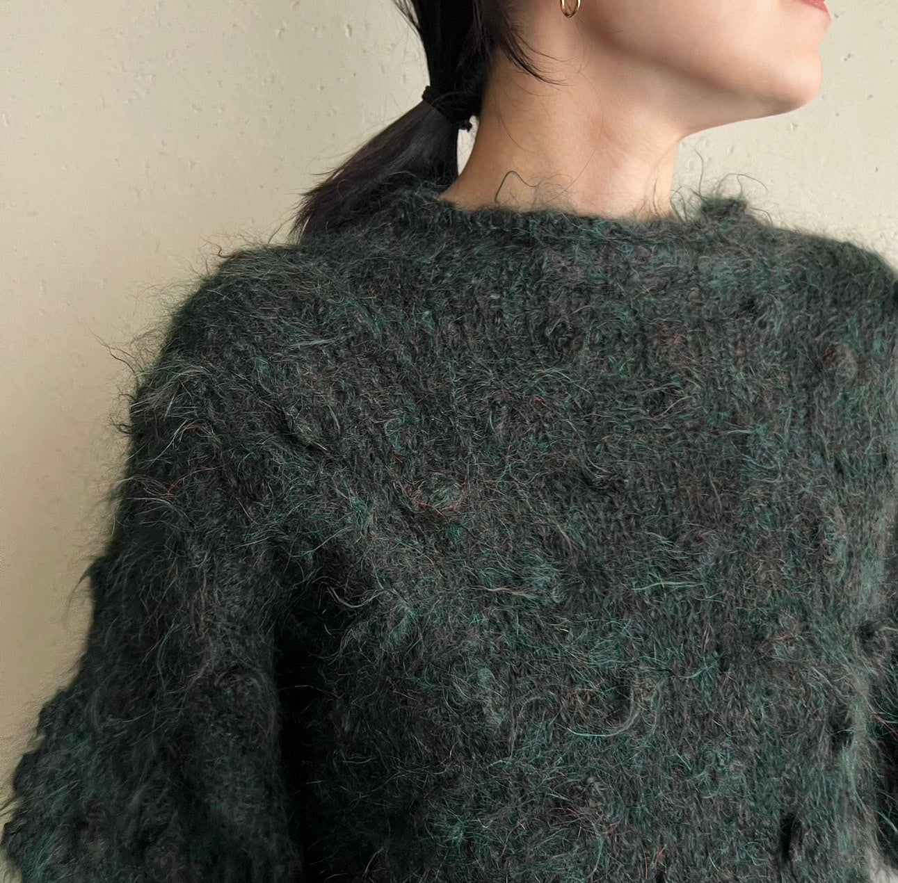 80s Design Green Knit