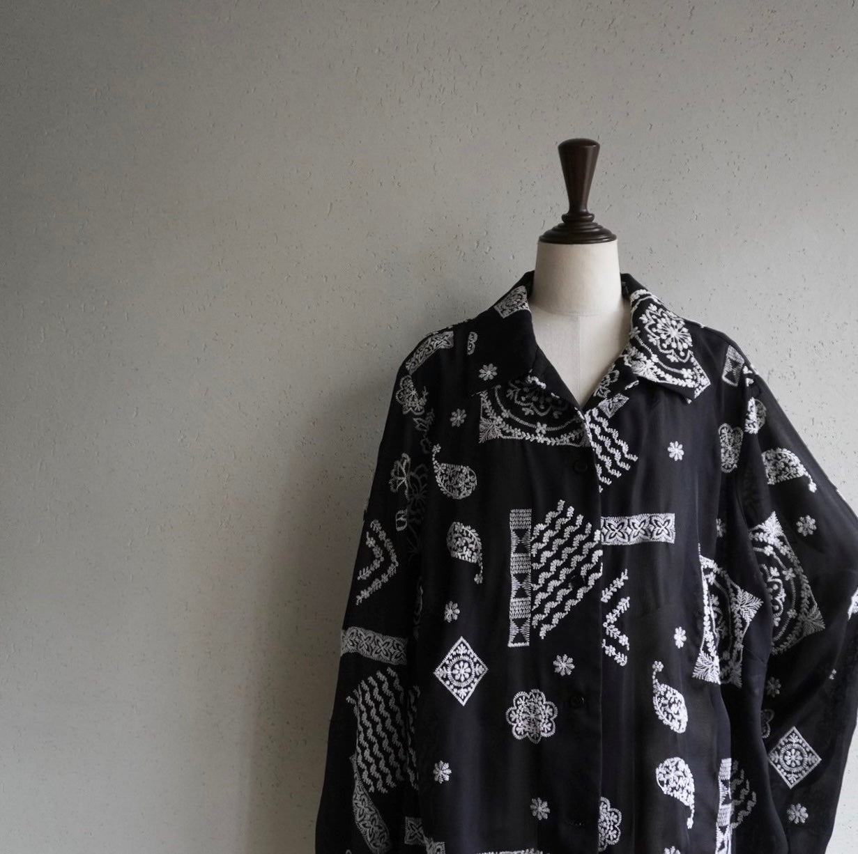 Embroidery Sheer Shirt