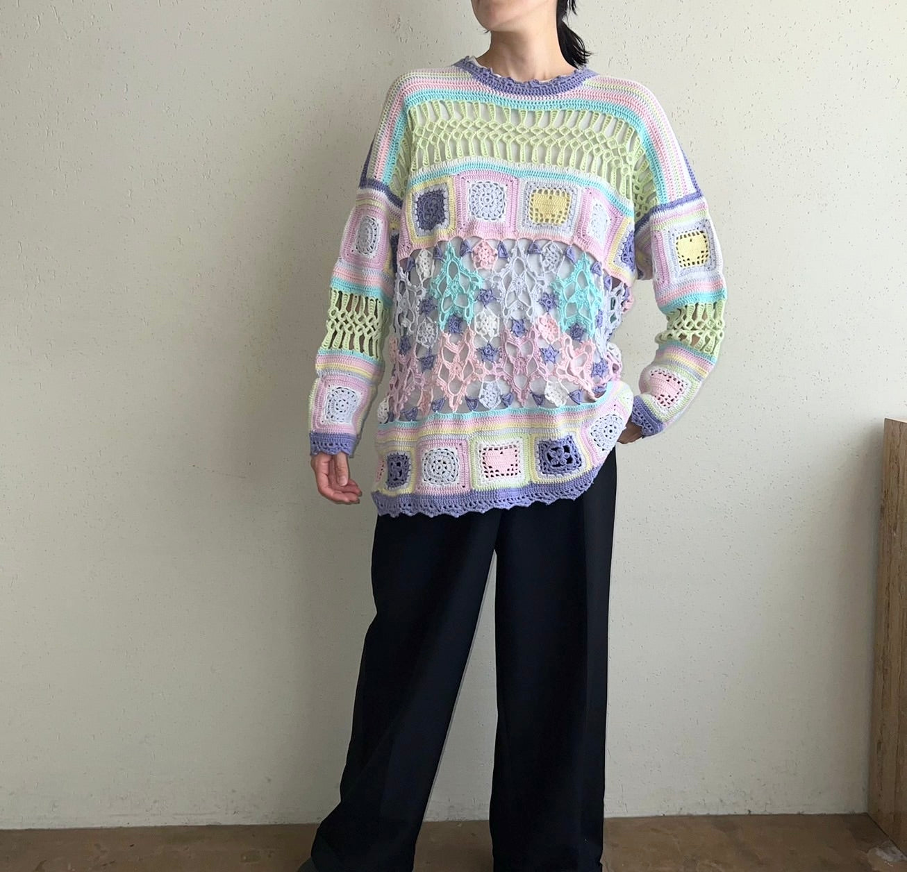 EURO Crochet Knit Top
