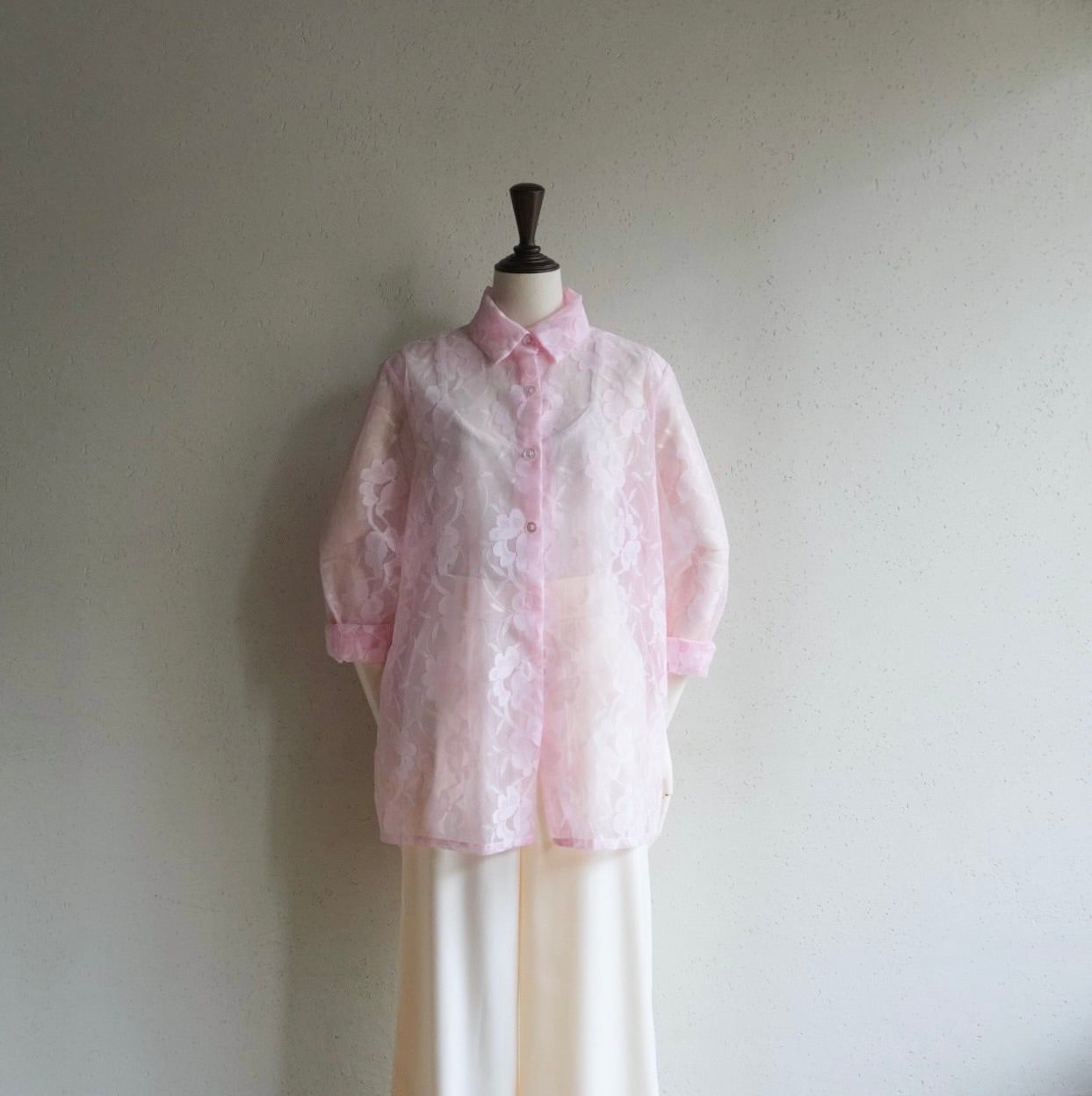90s Sheer Design Shirt Made in USA