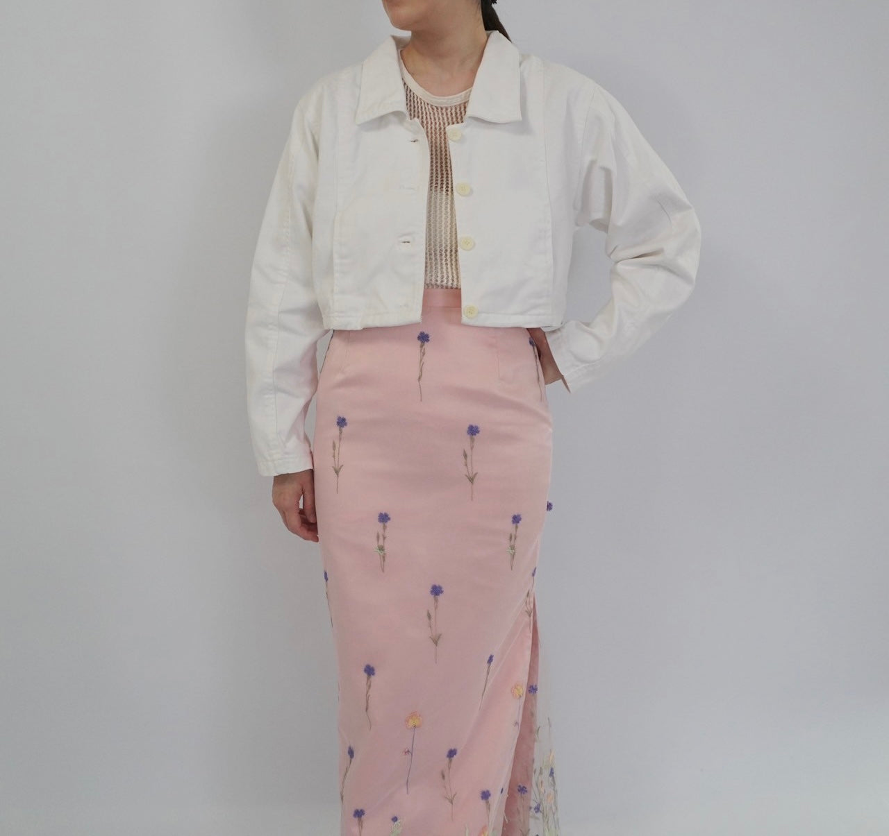 90s White Cotton Jacket