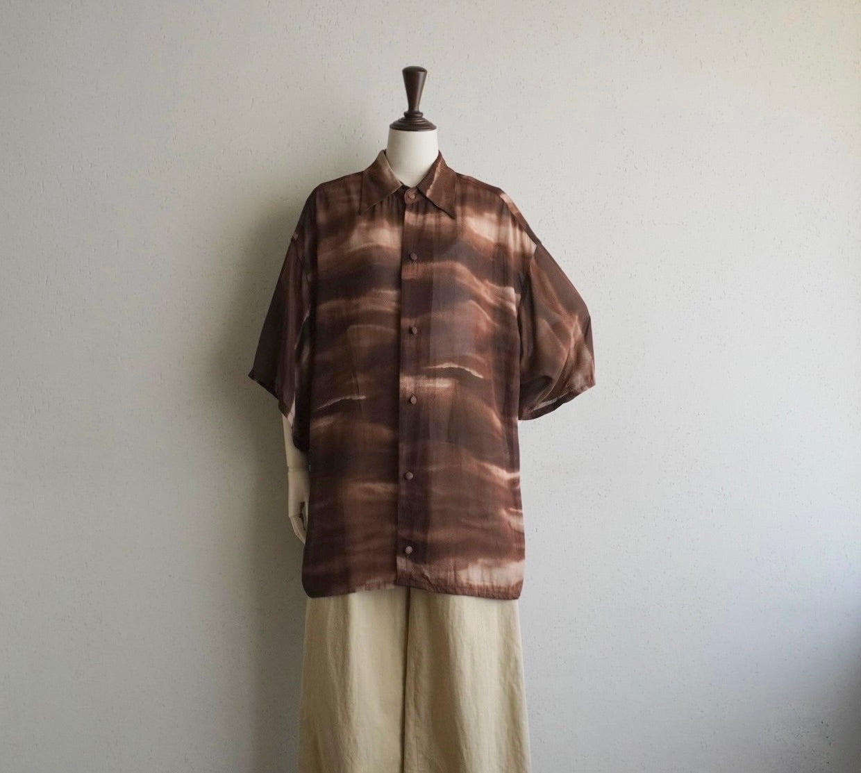 90s Printed Sheer Shirt