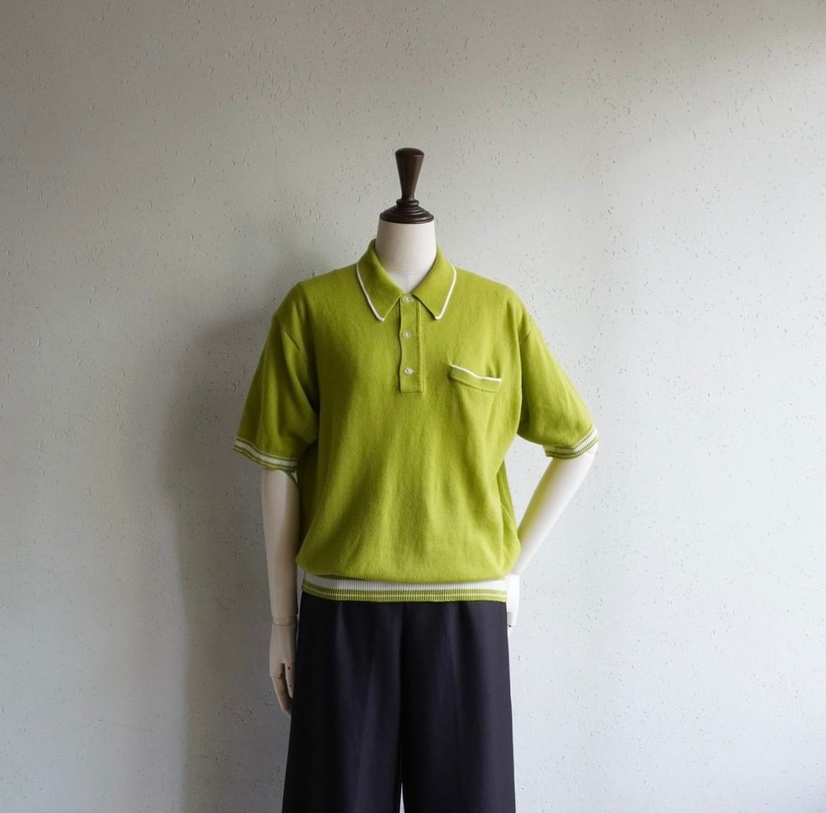 70s Green Knit Top