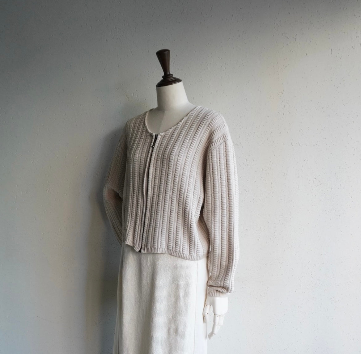 90s Zipped Cotton Top Made in Canada