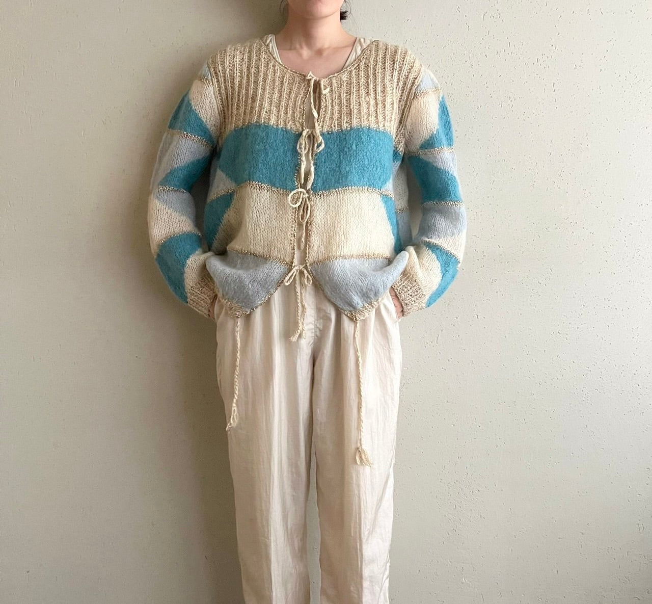 80s Design Knit Cardigan