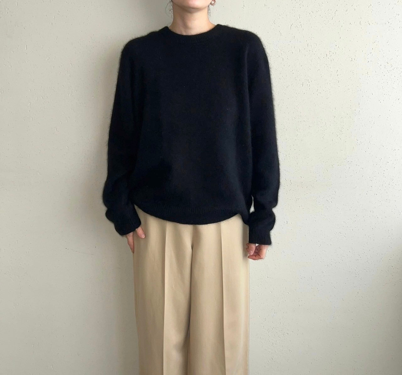 90s Black Angora Knit
