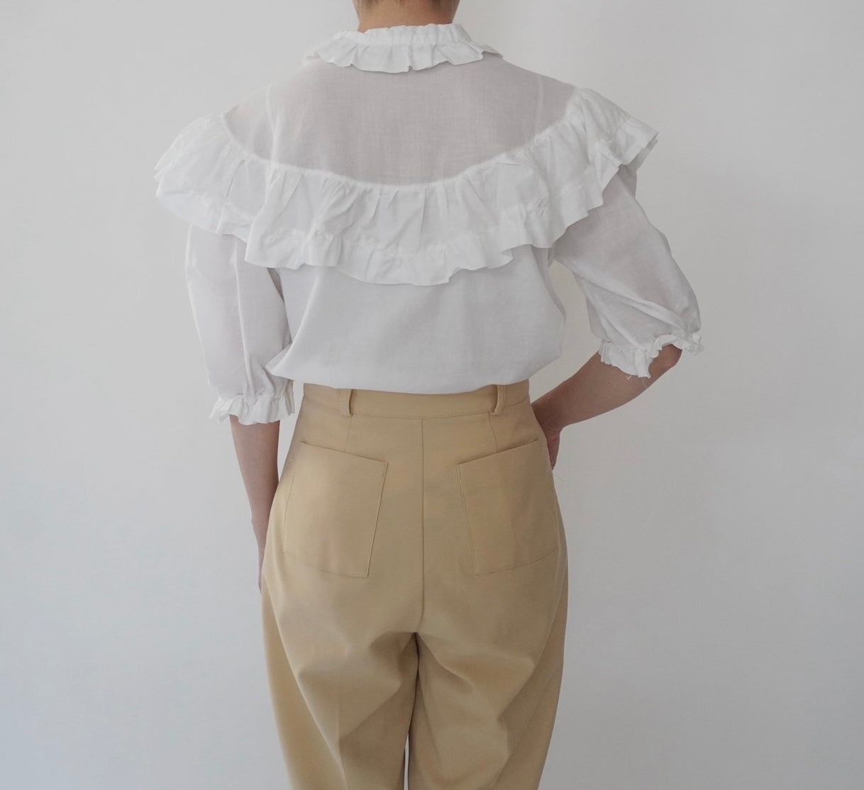 80s Ruffle Blouse