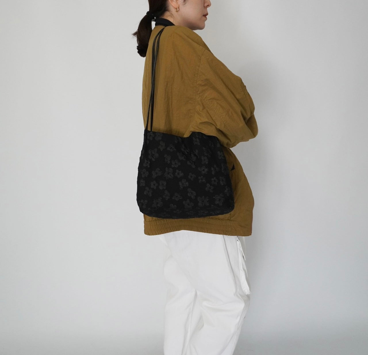 Black Flower Design Bag