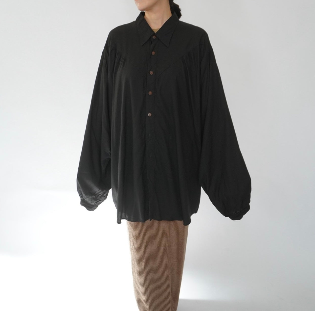 90s Black Oversized Shirt
