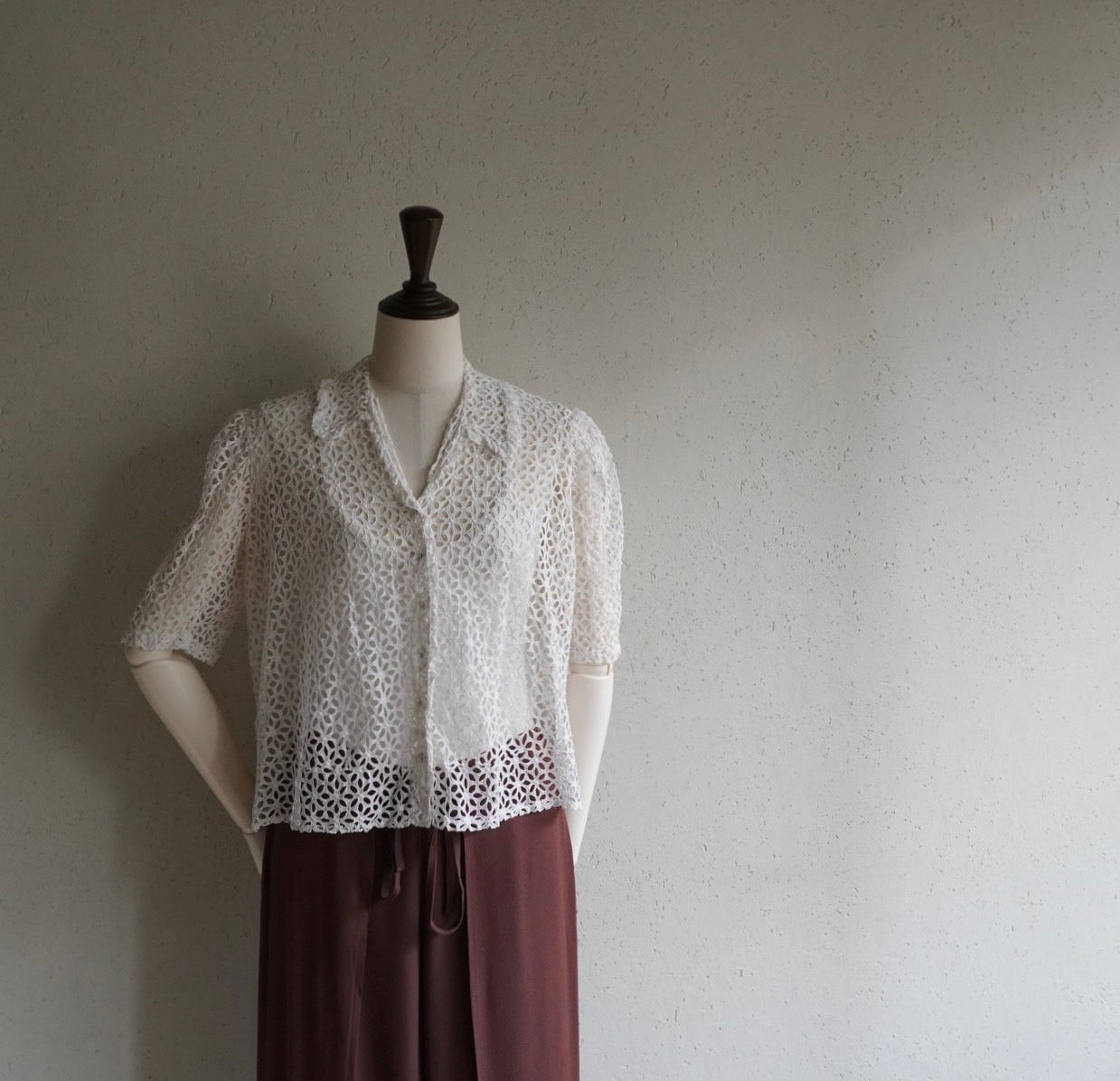 40s Eyelet Lace Shirt