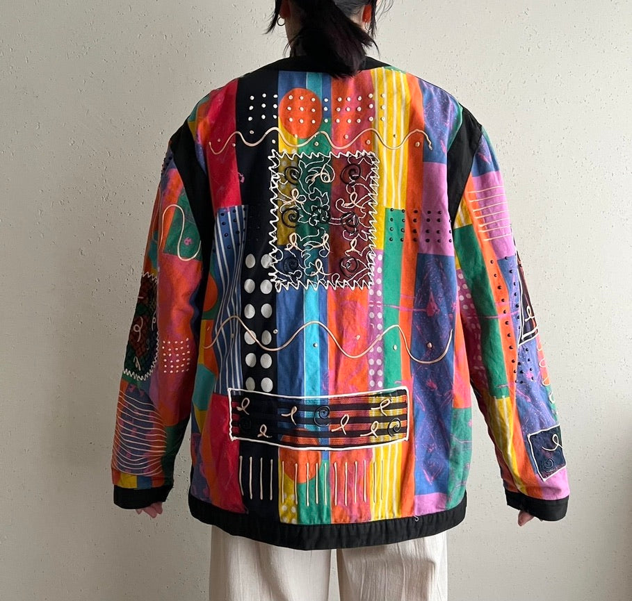 80s Cotton Design Jacket Made in USA